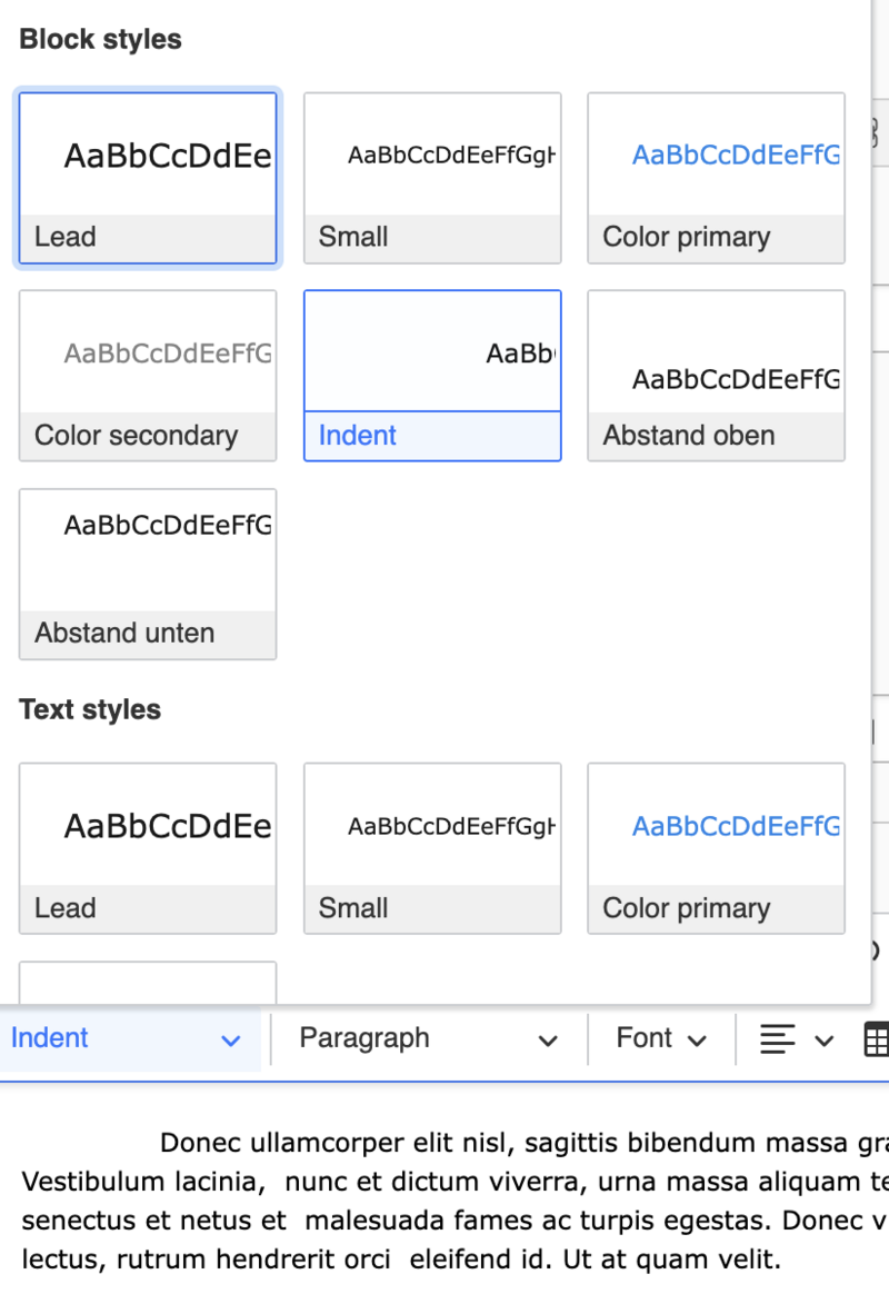Text Indent für bodytext indentbodytext